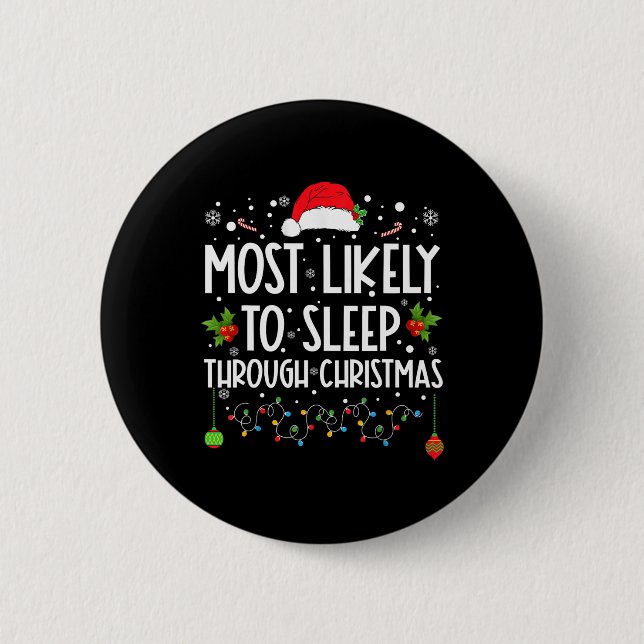 Am wahrscheinlichsten schlafen durch Weihnachten F Button (Vorderseite)
