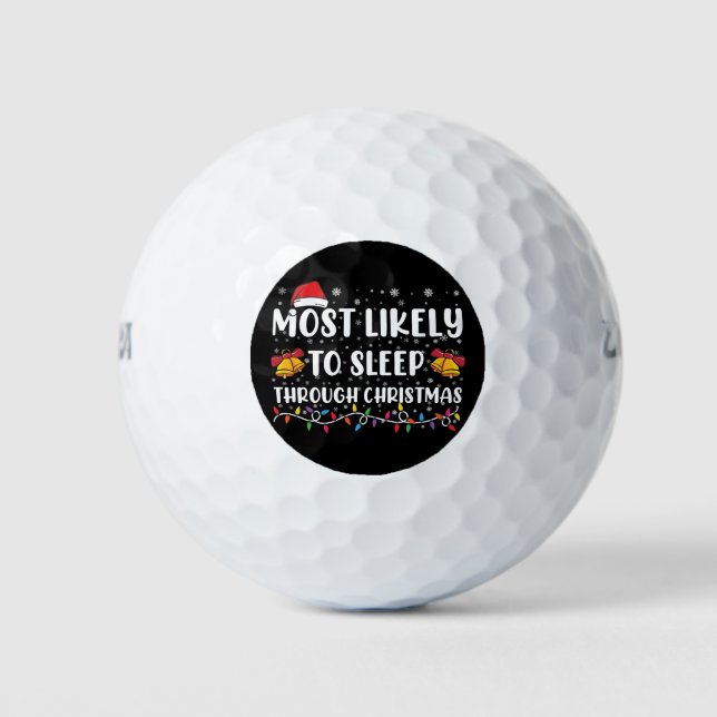 Am wahrscheinlichsten schlafen durch Weihnachten F Golfball (Vorderseite)
