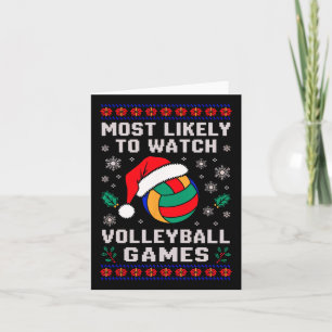 Am wahrscheinlichsten sehen Sie Volleyball Weihnac Karte