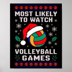 Am wahrscheinlichsten sehen Sie Volleyball Weihnac Poster