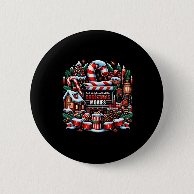 Am wahrscheinlichsten sind alle Weihnachtsfilme Button (Vorderseite)