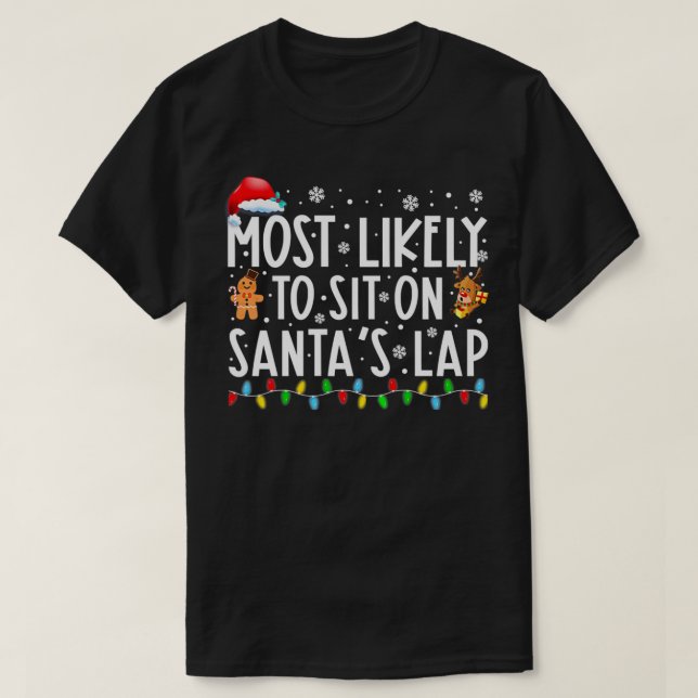 Am wahrscheinlichsten sitzt auf Weihnachten in der T-Shirt (Design vorne)