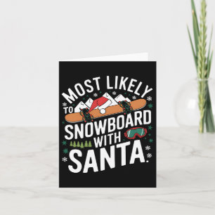 Am wahrscheinlichsten Snowboard mit Weihnachtswein Karte