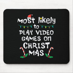 Am wahrscheinlichsten spielen Video Game Weihnacht Mousepad