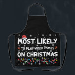 Am wahrscheinlichsten spielen Videospiele auf Weih Schürze<br><div class="desc">Am wahrscheinlichsten spielen Videospiele auf Weihnachts-Gamer</div>