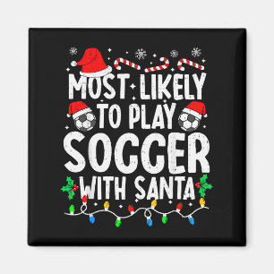 Am wahrscheinlichsten spielt Fußball mit Santa Mat Magnet