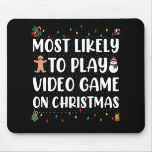 Am wahrscheinlichsten spielt Videospiel am Weihnac Mousepad