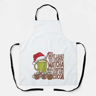 Am wahrscheinlichsten trinken Matcha und beobachte Schürze