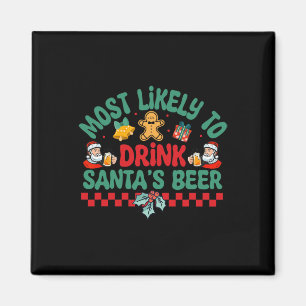 Am wahrscheinlichsten trinken Weihnachten Pajama v Magnet