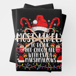 Am wahrscheinlichsten trinkt man scharfe Marshmall Geschenkpapier Set
