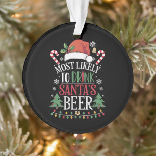 Am wahrscheinlichsten trinkt man Weihnachtsbiere,  Ornament