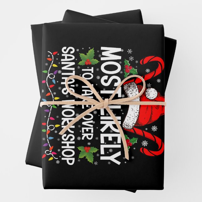 Am wahrscheinlichsten übernimmt Weihnachts-Worksho Geschenkpapier Set (Beispiel)