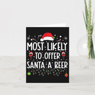 Am wahrscheinlichsten, um Santa A Bier Spaß trinke Karte