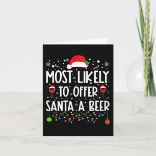 Am wahrscheinlichsten, um Santa A Bier Spaß trinke Karte
