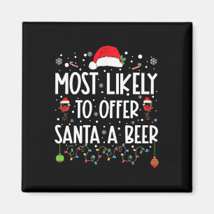 Am wahrscheinlichsten, um Santa A Bier Spaß trinke Magnet