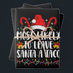Am wahrscheinlichsten, um Santa A Taco Weihnachten Geschenkpapier Set<br><div class="desc">Am wahrscheinlichsten Weihnachten Weihnachten Weihnachten Weihnachten Weihnachten Verlassen Weihnachten</div>