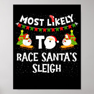 Am wahrscheinlichsten, um Weihnachtsmanns Schlitte Poster