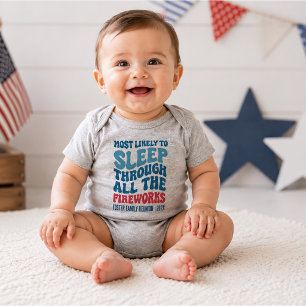 Am wahrscheinlichsten verschläft man das Feuerwerk Baby Strampler