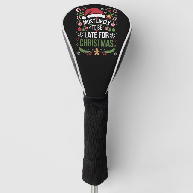 Am wahrscheinlichsten verspätet für die Weihnachts Golf Headcover (Vorderseite)
