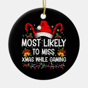 Am Wahrscheinlichsten Weihnachten Beim Gamen Zu Ve Keramik Ornament
