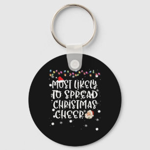 Am wahrscheinlichsten Weihnachts-Cheer Xmas Lichte Schlüsselanhänger