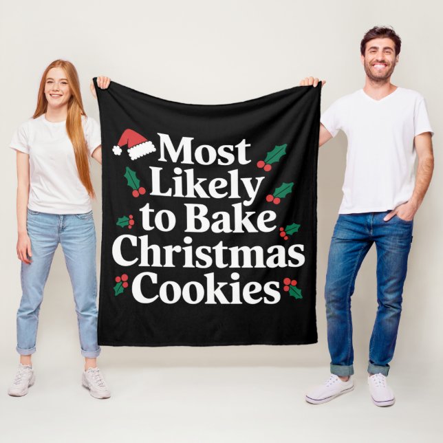 Am wahrscheinlichsten Weihnachts-Cookie-Familie ba Fleecedecke (Beispiel)