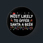 Am wahrscheinlichsten Weihnachts-Weihnachtslicht f Button<br><div class="desc">Am wahrscheinlichsten bietet Santa A Bier Weihnachten Weihnachtsmannmütze</div>