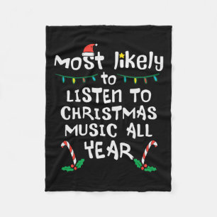 Am wahrscheinlichsten Weihnachts-Weihnachtsmusikfa Fleecedecke