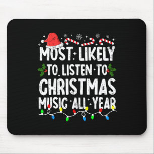 Am wahrscheinlichsten Weihnachts-Weihnachtsmusikfa Mousepad