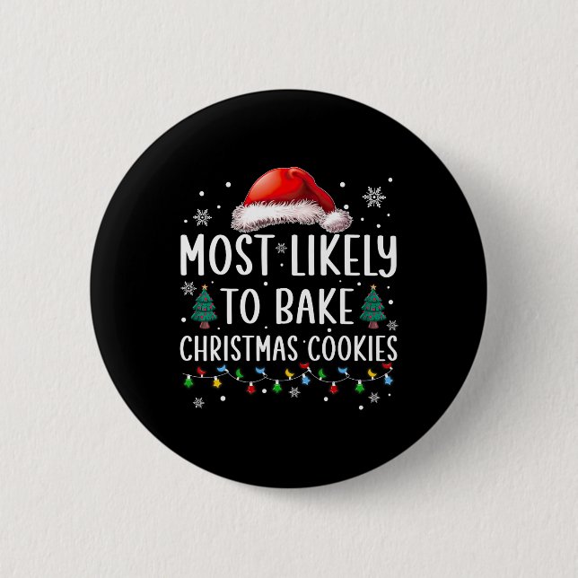 Am wahrscheinlichsten Weihnachtskekse backen Baker Button (Vorderseite)