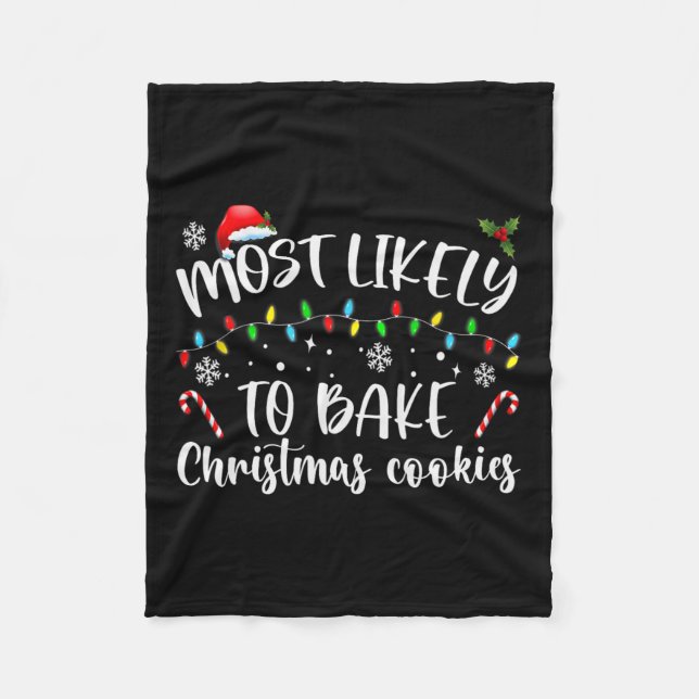 Am wahrscheinlichsten Weihnachtskekse backen Baker Fleecedecke (Vorderseite)