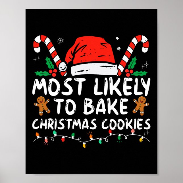 Am wahrscheinlichsten Weihnachtskekse backen Baker Poster (Vorne)