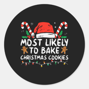 Am wahrscheinlichsten Weihnachtskekse backen Baker Runder Aufkleber