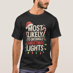 Am wahrscheinlichsten Weihnachtslichter entwirren T-Shirt