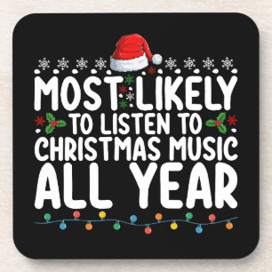 Am wahrscheinlichsten Weihnachtsmusik das ganze Ja Getränkeuntersetzer