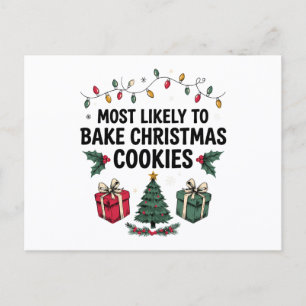 Am wahrscheinlichsten Weihnachtsplätzchen backen H Feiertagspostkarte