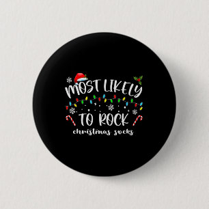 Am wahrscheinlichsten Weihnachtssocken-Familie Chr Button