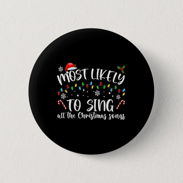 Am wahrscheinlichsten werden alle Weihnachtslieder Button (Vorderseite)