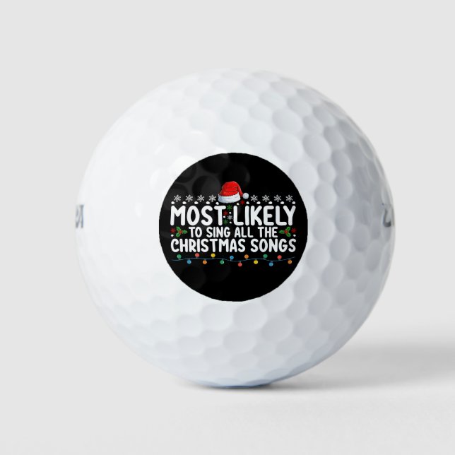Am wahrscheinlichsten werden alle Weihnachtslieder Golfball (Vorderseite)