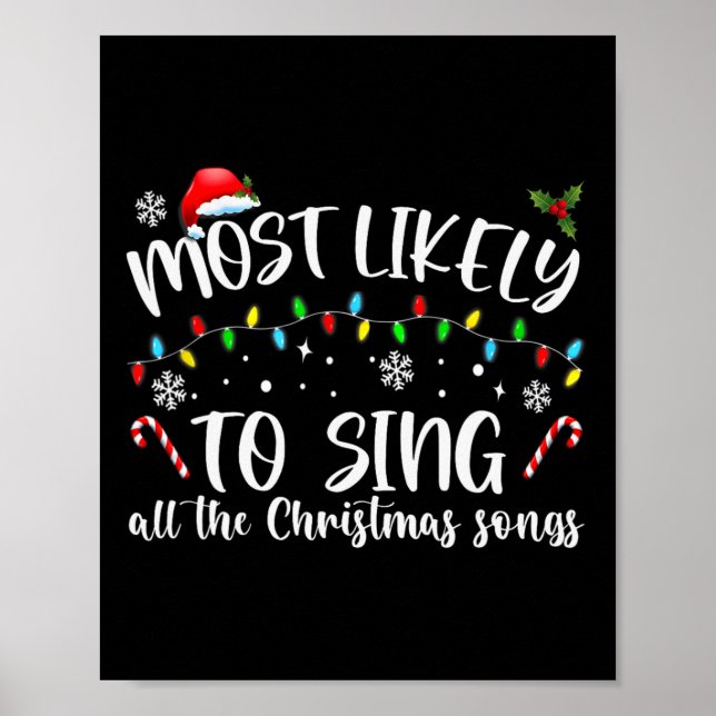 Am wahrscheinlichsten werden alle Weihnachtslieder Poster (Vorne)