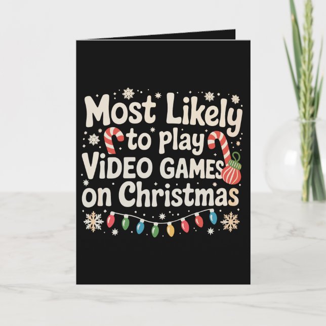Am Wahrscheinlichsten wird an Weihnachten Videospi Karte (Vorderseite)