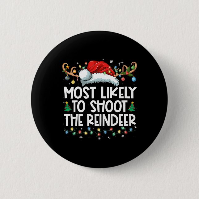 Am wahrscheinlichsten wird das Weihnachten der Ren Button (Vorderseite)