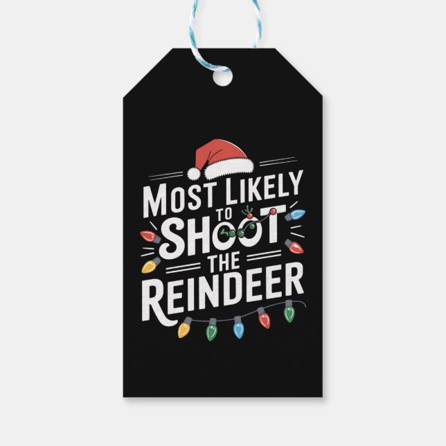 Am wahrscheinlichsten wird das Weihnachten der Ren Geschenkanhänger (Rückseite)