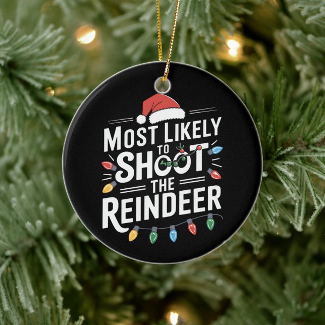 Am wahrscheinlichsten wird das Weihnachten der Ren Keramik Ornament (Baum)