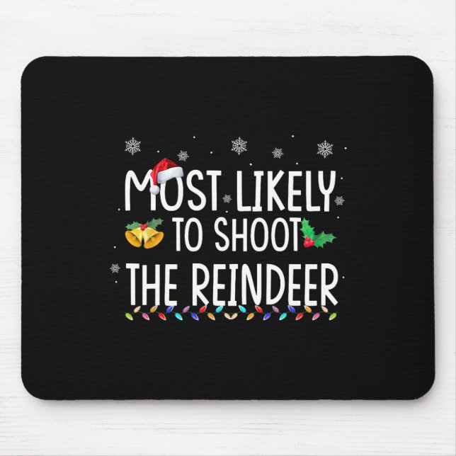 Am wahrscheinlichsten wird das Weihnachten der Ren Mousepad (Vorne)