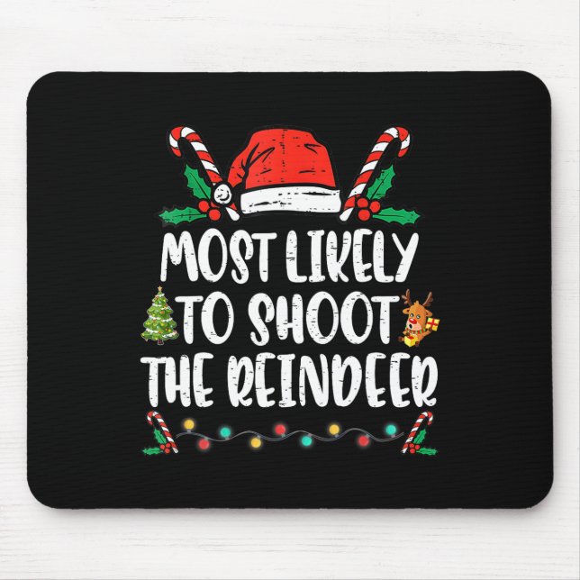 Am wahrscheinlichsten wird das Weihnachten der Ren Mousepad (Vorne)