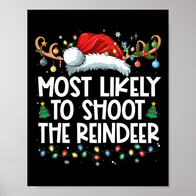 Am wahrscheinlichsten wird das Weihnachten der Ren Poster (Vorne)