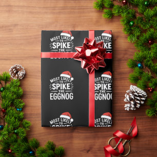 Am wahrscheinlichsten wird der Eggnog-Weihnachts-M Geschenkpapier