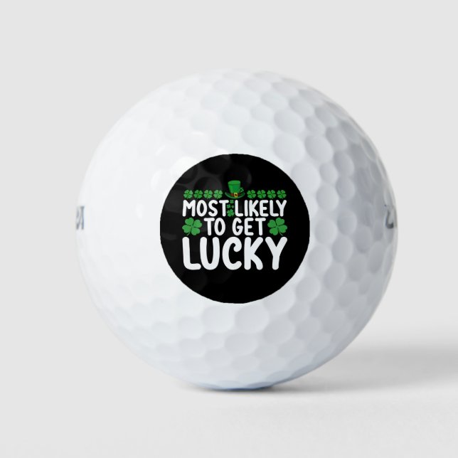 Am wahrscheinlichsten wird der glückliche St. Patr Golfball (Vorderseite)