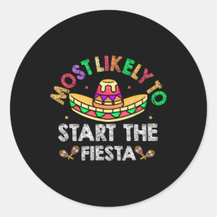 Am wahrscheinlichsten wird die Fiesta Sombrero Fun Runder Aufkleber